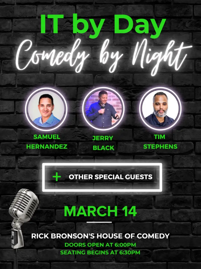 A poster for the comedy by night event.
